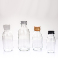 Échantillon de mini bouteilles de jus de voyage de 1 oz, petit pot transparent de 60 ml pour potion de sirop de gingembre liquide avec couvercles de 2 oz