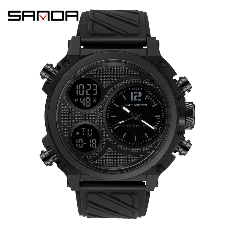 Reloj de marca SANDA, reloj de pulsera luminoso con movimiento japonés, reloj deportivo de cuarzo resistente al agua, regalos para amantes, relojes para hombres y mujeres