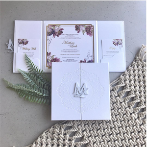 New Design Custom DIY Wedding Engagement Invitation Card Luxury Paper with Love Theme Christmas Velvet Envelope