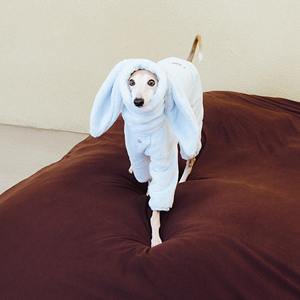 设计师狗定制宠物服装。冬季可拆卸兔毛睡衣。高导电纤维超厚柔软羊毛衫 - Product Image 3