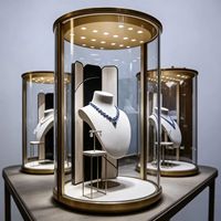 Vitrine à bijoux GZowin avec éclairage LED, robuste, légère, durable, écologique, recyclable, imperméable, personnalisable