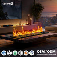 Cheminée à vapeur 3D personnalisable avec télécommande LED multicolore pour décoration d'hôtel, cheminée à vapeur d'eau atomisée