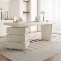 Bureau de direction ergonomique moderne en bois massif avec tiroir, bureau d'écriture de luxe pour la maison ou le bureau