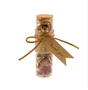 Clear Glass Wishing Vials With Cork Stopper Cylinder Shape For Gift Craft 30ml Label Tags Included - Product Image 2