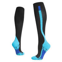 Chaussettes de compression de course Elite 20-30mmHg tricotées Crew Foot Arch Support anti-transpiration Anti-fatigue pour le bas de la manchette du marathon