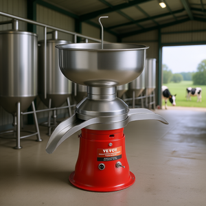 Séparateur de crème électrique Vevor en acier inoxydable 304, capacité de 100 L/h, bol de 5 L, machine de traitement laitière - Product Image 2