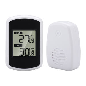 耐久性のあるプラスチック製ミニデジタルLCDワイヤレスセンサー温度計屋内および屋外433周波数 - Product Image 1