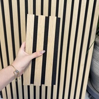 Panneaux acoustiques FEYT en placage de bois MDF insonorisant, filmés UV, imperméables, pour décoration murale intérieure, Akupanel