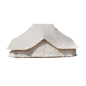 Carpa de Lona Oxford Beige para Exteriores, Tipo Campana, Impermeable, de 3000 mm, para las Cuatro Estaciones, con un Dormitorio, para Glamping Familiar - Product Image 1
