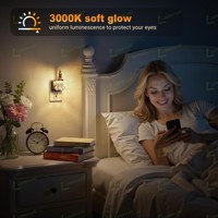 Veilleuses murales LOHAS à intensité variable 0-100 LM, veilleuse LED en verre en forme de fleur, 1W, lumière vintage pour salle de bain, couloir