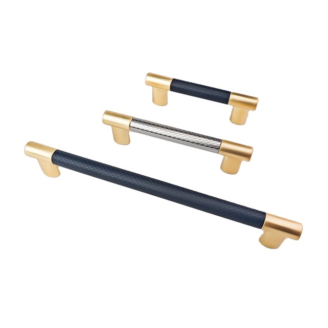 Matte Black Gold Zinc Alloy Modern Adjustable Knurled Eco-Friendly 5 Inch Cabinet Pulls Kitchen Hardware Drawers Cupboards
