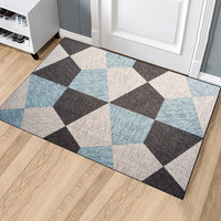 Tapis de sol antidérapant en polyester, écologique, à motif animalier de dessin animé, lavable à la main, d'épaisseur moyenne, tapis de porte, tapis d'entrée, tapis de salle de bain