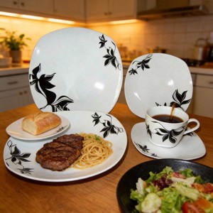 Juego de Vajilla de <span class=keywords><strong>Porcelana</strong></span> Blanca de Diseño Chino, Marca Harvit, 20 Piezas, Hecho en Italia, Venta al por Mayor - Product Image 1