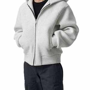 Sudaderas con Capucha Casuales de Algodón para Hombre, Talla Grande, Cierre Completo, con Logotipo Estampado, Sudadera con Capucha Lisa para Hombre, Bordado, Diseño Estampado - Product Image 2