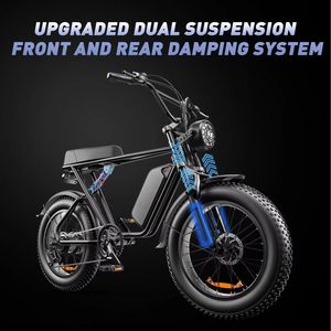 Vélo de <span class=keywords><strong>montagne</strong></span> électrique JLM C91 personnalisé 48V 1000W haute puissance avec double suspension, pneus larges de 20 pouces, vélo électrique pour adultes imperméable - Product Image 3