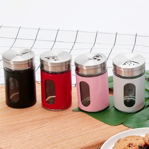 100ml Rotondo bottiglia di condimento di vetro contenitori barattolo di spezie, <span class=keywords><strong>sale</strong></span> shaker - Product Image 1