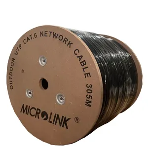 Highspeed black color outdoor use 350m net UTP FTP network cat5 cat6 lan cables with bc/ccu/cca/ccs