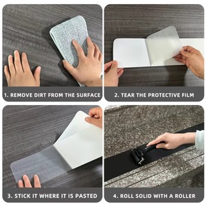 <b>Transparent</b> PEVA Anti-Slip Tape, Clear Non-Slip Safety Strips for Stairs, Wet Floors, Bathrooms, Commercial & Industrial Areas - Product Image 5