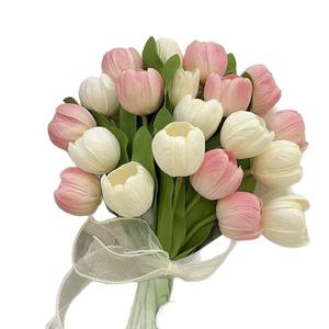 Venta al por Mayor Directa de Fábrica de <span class=keywords><strong>Tulipanes</strong></span> Rosas de Látex Artificial, Ramos de <span class=keywords><strong>Tulipanes</strong></span> de Seda Hechos a Medida para Decoración de Bodas y Hogar - Product Image 5