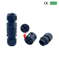 Conector LED de 4 Pines a Prueba de Agua IP68 - M684-A Tipo Tornillo de Bloqueo, Junta de Cable para Iluminación Exterior