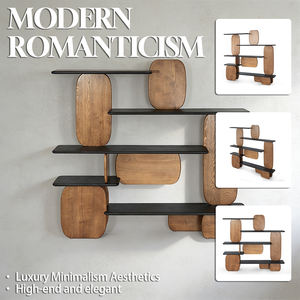 Étagère à livres de style italien minimaliste pour bureau à domicile, bibliothèque, présentoir rétro en <span class=keywords><strong>bois</strong></span> de frêne pour la maison - Product Image 2