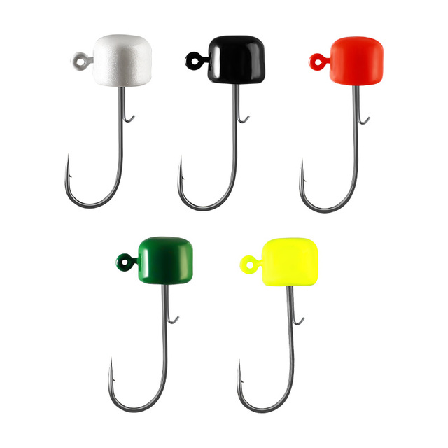 1/8oz 3/16oz Ned Rig Jig Head Fishing Hook for Soft Worm Lure Bass Pesca Trout Crappie Jig Head Mushroom Head Jigs Hook
