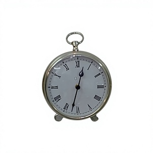 Reloj de Bolsillo de Estilo Vintage, Reloj de Mesa con Esfera Blanca y Patas - Pequeño Reloj de Escritorio Antiguo de Latón, Reloj de Bolsillo de Pie - Product Image 4
