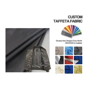 Tela impermeable de tafetán 190T, proveedor de tela de Pu, uso de forro, fabricación de fábrica, Taiwán