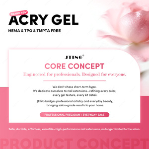 JTING Kit Profesional de Gel Acrílico de 12 Colores, Poly Gel para Uñas, Sin HEMA/TPO, Gel Duro para Extensión y Escultura con Base, Top Coat y Pincel para Uñas - Product Image 5
