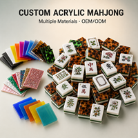 Mahjong américain personnalisable 160 tuiles, dos tortue, paillettes, couleur unie, acrylique, logo personnalisé pour clubs et usage domestique