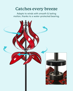 Moulins à <span class=keywords><strong>vent</strong></span> de <span class=keywords><strong>jardin</strong></span> - Grands moulins à <span class=keywords><strong>vent</strong></span> en métal pour extérieur <span class=keywords><strong>avec</strong></span> piquet, décoration de <span class=keywords><strong>jardin</strong></span> et pelouse - Product Image 3