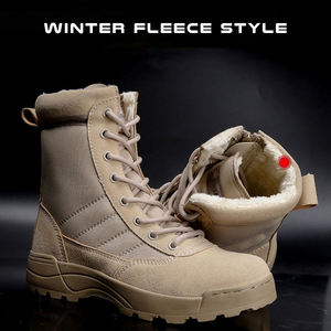 Extérieur Hommes Chamois Bottes Désert Chaud Étanche Rembourré Jungle Formation Chaussures En Caoutchouc Escalade Maille Tactique Bottes - Product Image 5