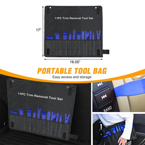 11-miếng tự động nội thất Trim loại bỏ công cụ Kit đối với xe hơi âm thanh Dash cửa sổ đúc Fastener Remover Công cụ Màu Đỏ màu xanh - Product Image 6