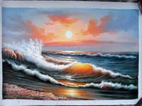 Offre Spéciale fait à la main grand paysage marin peinture à l'huile sur toile mer vague océan peinture salon mur Art décor à la maison