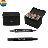 Marqueurs populaires 80 couleurs double pointe croquis alcool encre permanente peinture art marqueurs max 262 couleurs marqueurs ensemble