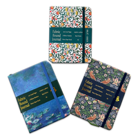Carnet papier A6 en tissu à couverture rigide, journal imprimé