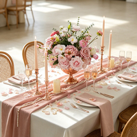 Boule de fleurs artificielles en soie rose DKB Mini Large, pour mariage, Saint-Valentin, décoration de table, centre de table, boule florale naturelle