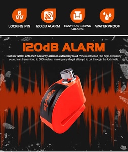 <span class=keywords><strong>KOVIX</strong></span> OEM E bicicleta alarma disco bloqueo nuevo mecanismo de empuje hacia abajo bicicleta ciclismo cerraduras - Product Image 3