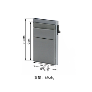 Portafoglio Smart RFID in Metallo con Custodia Sottile Nera per Carte di Credito e Varie Carte Bancarie - Product Image 4