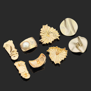 Botones de Costura Personalizados de Fábrica, Botones Irregulares para Ropa, Conchas Marinas, Estrellas de Mar, Forma Especial, Botones de Metal con Perla - Product Image 2