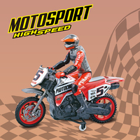 Moto télécommandée légère en PET, échelle 1:8, 2.4G, avec éclairage et suspension pour course à haute vitesse