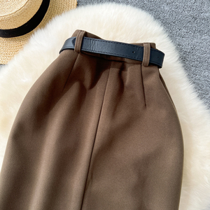 <span class=keywords><strong>Falda</strong></span> de lujo ligero vintage para mujer, de cintura alta, larga, de corte recto, estilo tubo, que realza la figura y la elegancia. - Product Image 6