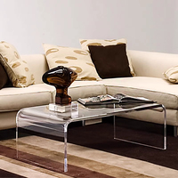Étagère de présentation minimaliste en acrylique transparent, écologique et lavable, style nordique moderne, facile à assembler pour salon et table basse