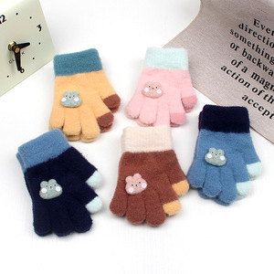 Bellissimi <span class=keywords><strong>Guanti</strong></span> Senza Dita per Bambini con Decorazione a Coniglio, in <span class=keywords><strong>Lana</strong></span> Acrilica Lavorata a Maglia, <span class=keywords><strong>Guanti</strong></span> Invernali Elastici Magici - Product Image 2