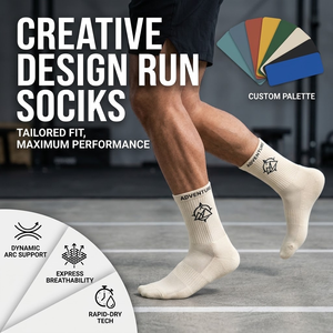 <span class=keywords><strong>Chaussettes</strong></span> de sport personnalisées pour hommes, logo OEM, blanches, performance athlétique, course à pied, cyclisme, tricotées, blanches, logo personnalisé - Product Image 1