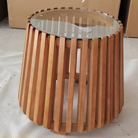Table basse de réception de mariage en bois massif de style nordique rustique et luxueux avec plateau en verre