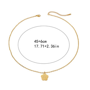 Ciondolo a Cinque Petali Placcato Oro 18K con Versetto del Corano Inciso e il Nome <span class=keywords><strong>di</strong></span> <span class=keywords><strong>Allah</strong></span>, Gioiello Religioso Musulmano - Product Image 5
