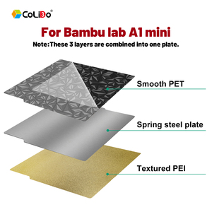 Placa de Construcción de Acero con Resorte <span class=keywords><strong>PEI</strong></span> de Doble Cara de 184x184 mm para Bambu Lab A1 <span class=keywords><strong>Mini</strong></span>, Plataforma Flexible Magnética para Impresora 3D - Product Image 2
