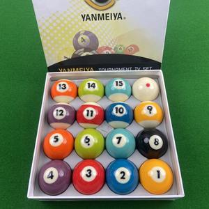 Juego de bolas de billar americanas de resina Yanmeiya, 16 piezas, 4.9 pulgadas de diámetro, para uso amateur. - Product Image 3