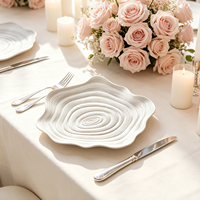 Assiettes de présentation spirales personnalisables de style américain avec finition brillante pour les fêtes de fin d'année et les mariages, colorées